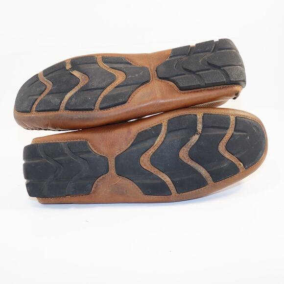 Joseph Abboud Tan Leather Bit Loafers Size 8.5D Made in Brazil - Picture 5 of 6